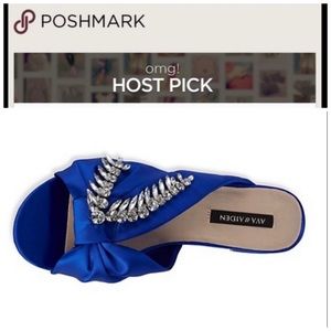 AVA & AIDEN
Anguilla Embellished Silk Slides